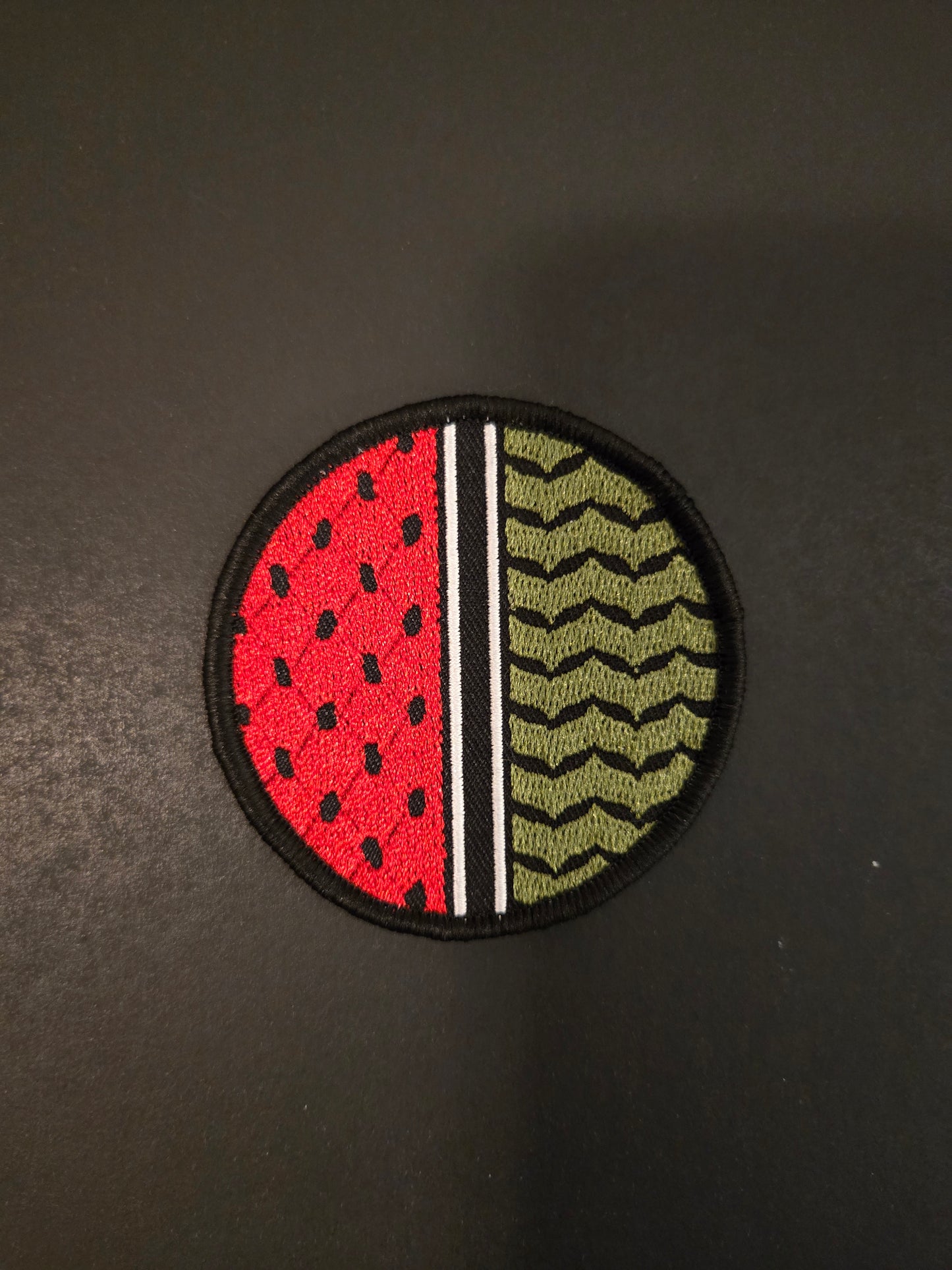 Embroidered iron-on patch