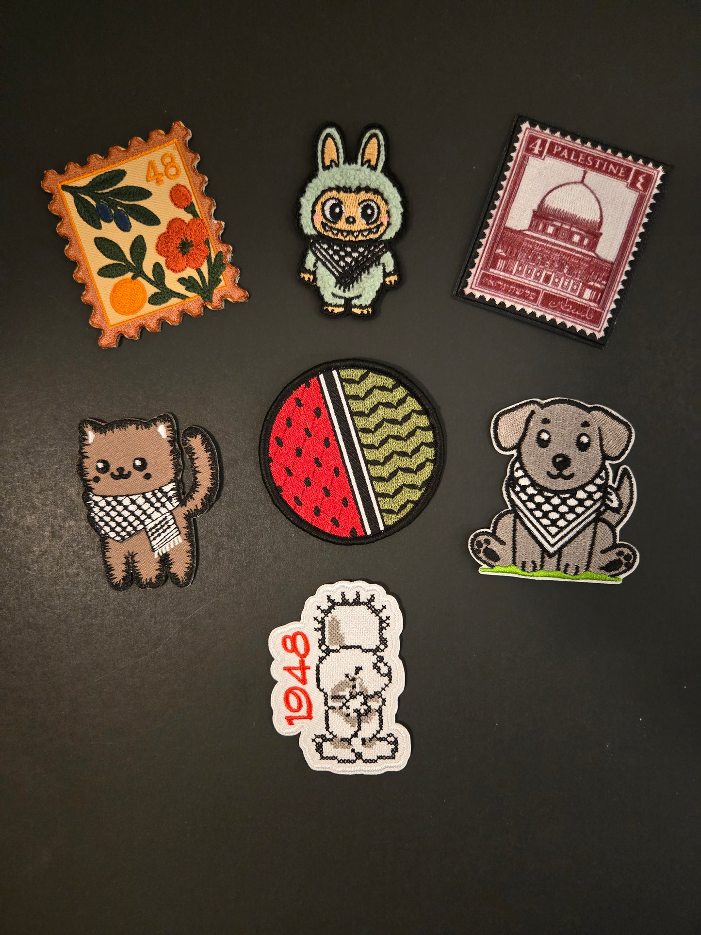 Embroidered iron-on patch