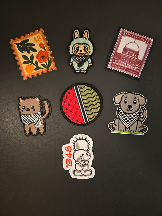 Embroidered iron-on patch