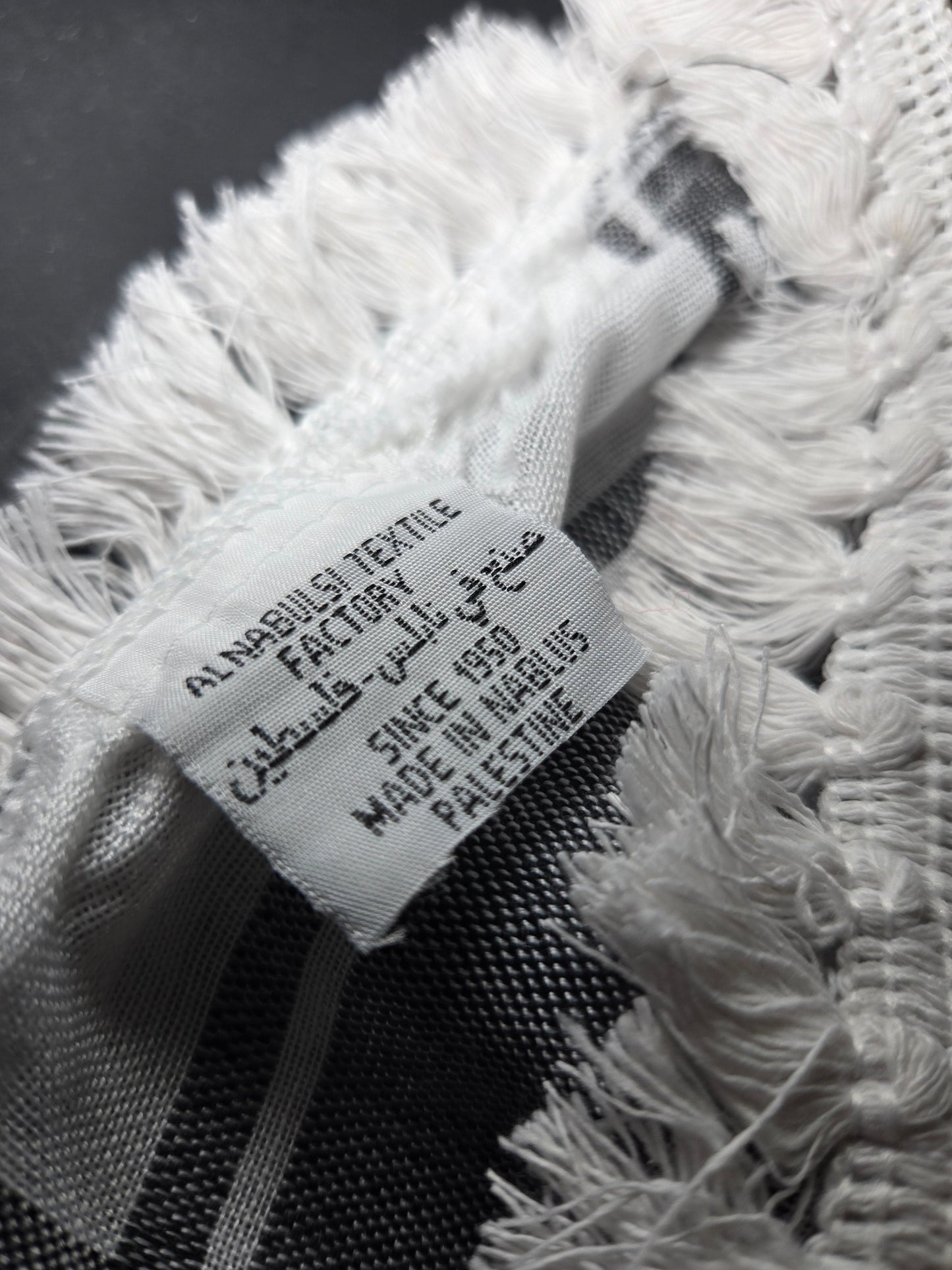 Al Nabulsi Layl (Black) Keffieyh - Made in Palestine Turath