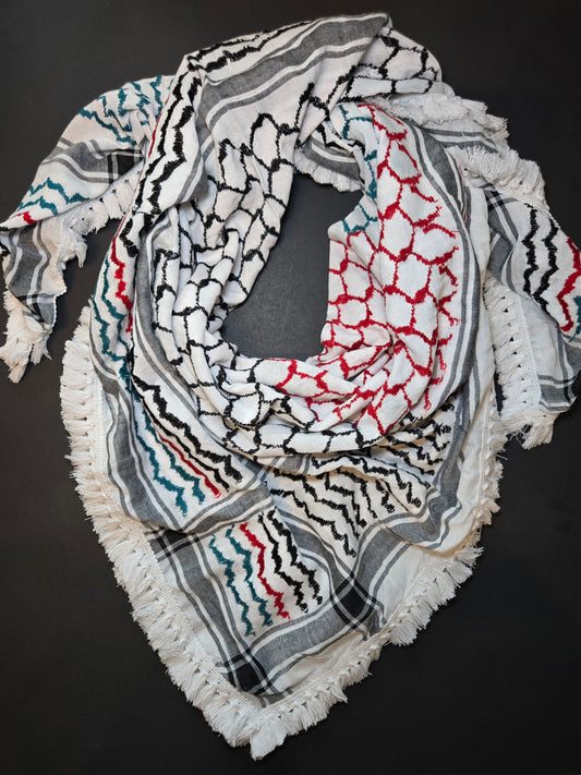 Al Nabulsi Freedom Keffieyh - Made in Palestine