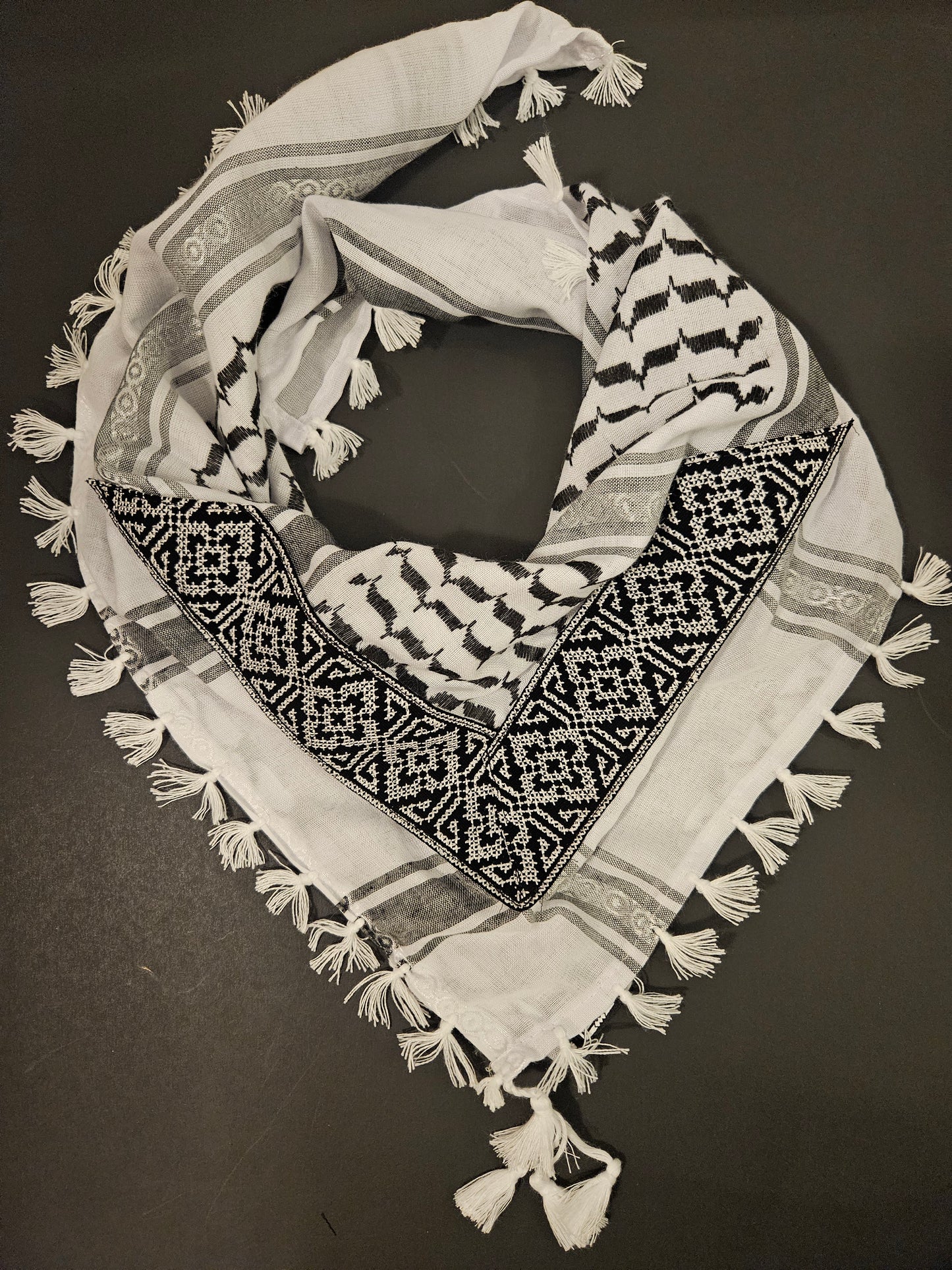 Keffiyeh Bandana with Tatreez Embroidery