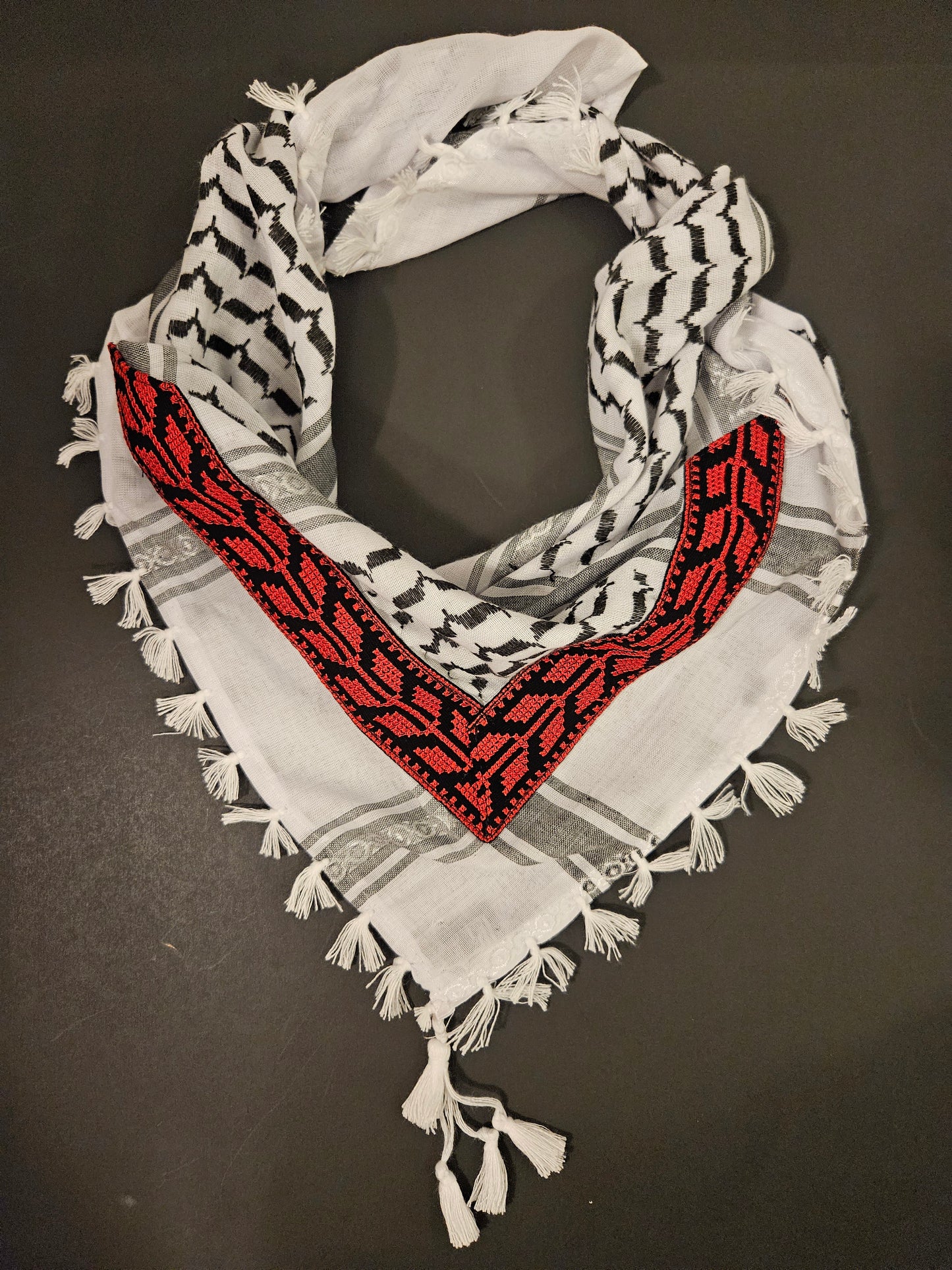 Keffiyeh Bandana with Tatreez Embroidery
