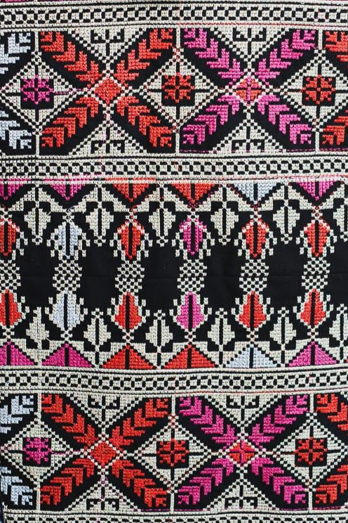 Close-up of Palestinian Tatreez