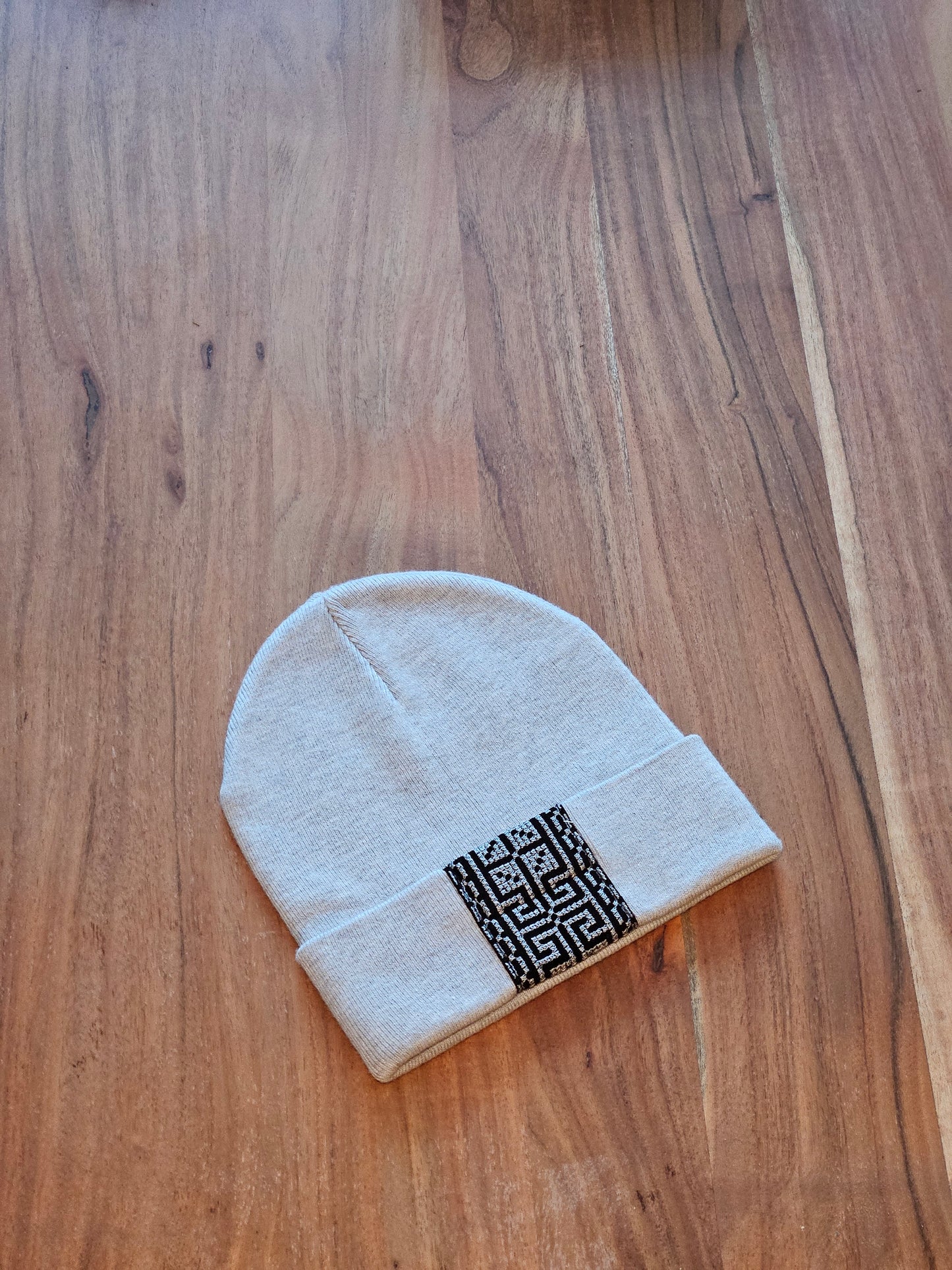 Grey Embroidered Toque