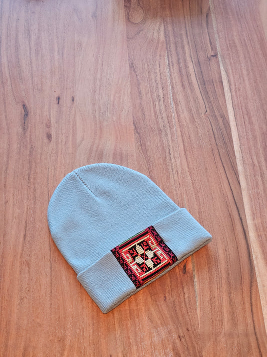 Light-Green Embroidered Toque