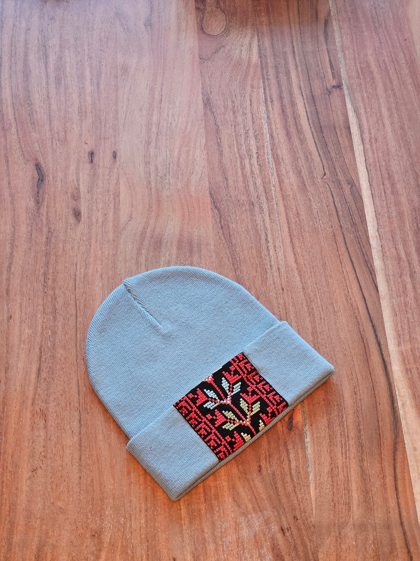 Light-Green Embroidered Toque Mona Al Kurdi