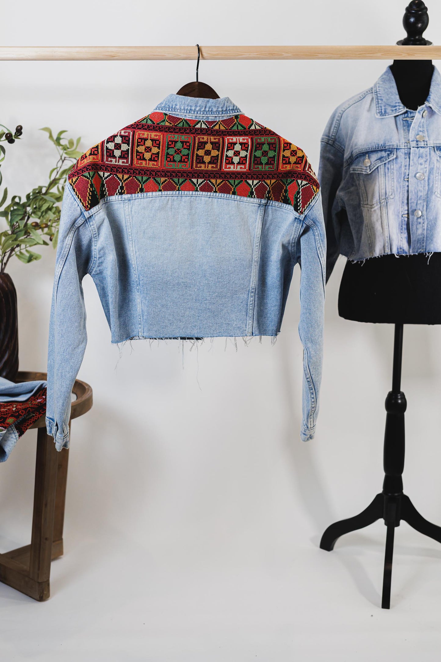 Light Blue Cropped Denim Jacket