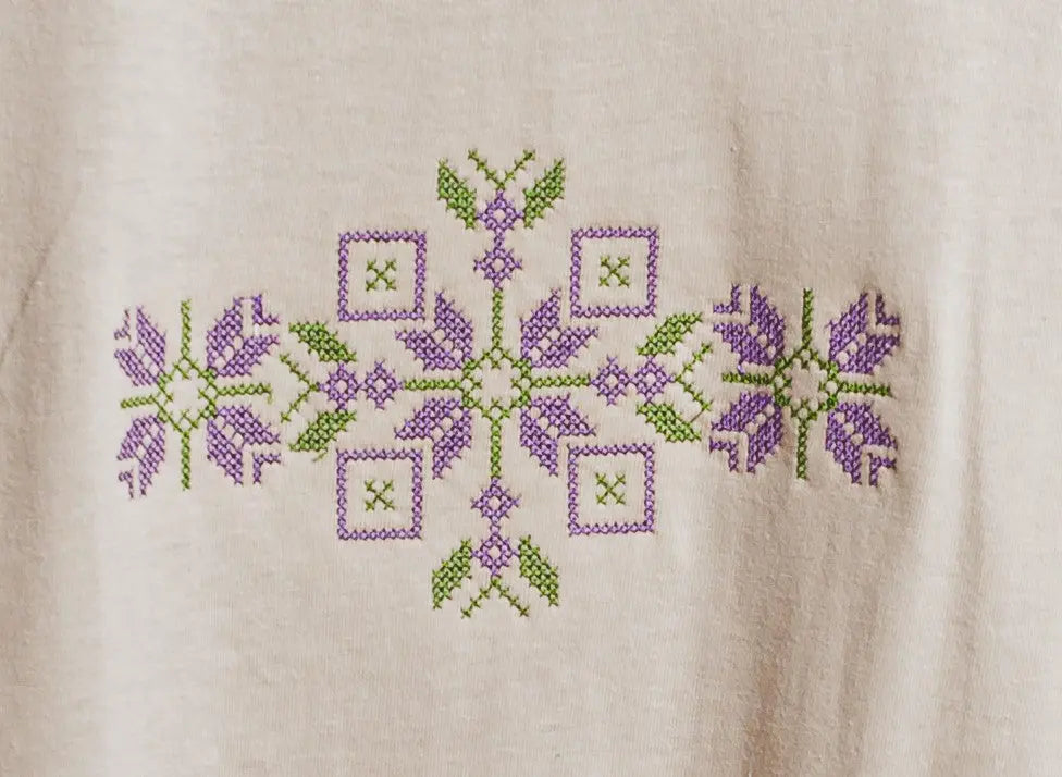 Palestinian Thobe-Inspired Tatreez T-shirt zir ziyadeh