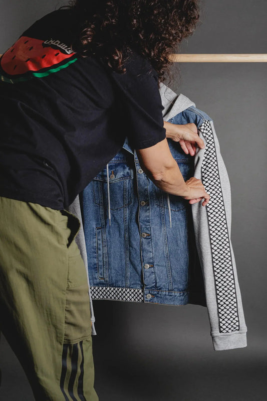 Keffiyeh Denim Jacket