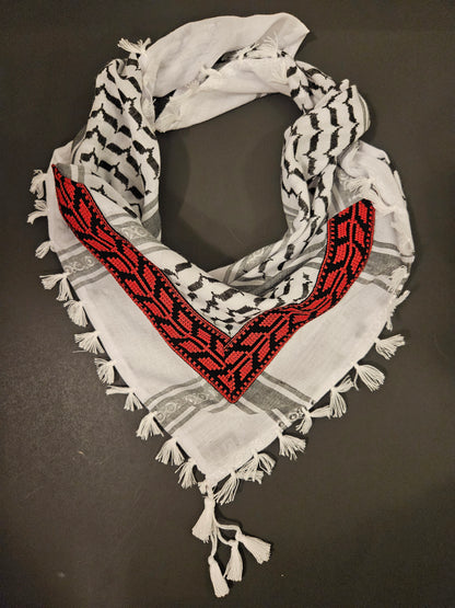 Keffiyeh Bandana with Tatreez Embroidery