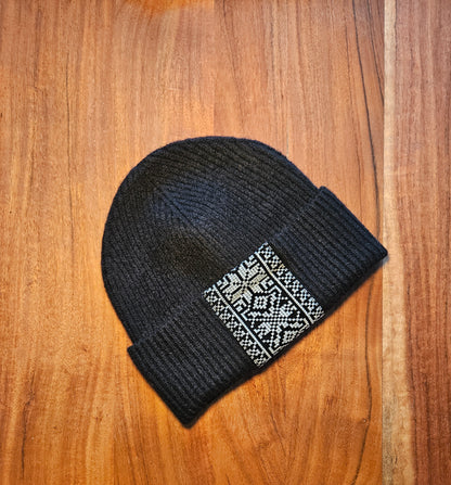 Black Embroidered Touque