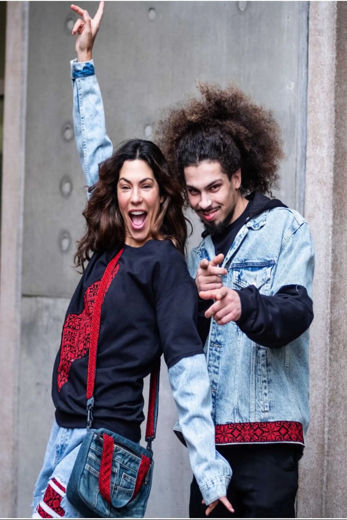 Hand-Cut Palestine Map Denim Jacket & Sweatshirt | Unisex Duo Mona Al Kurdi