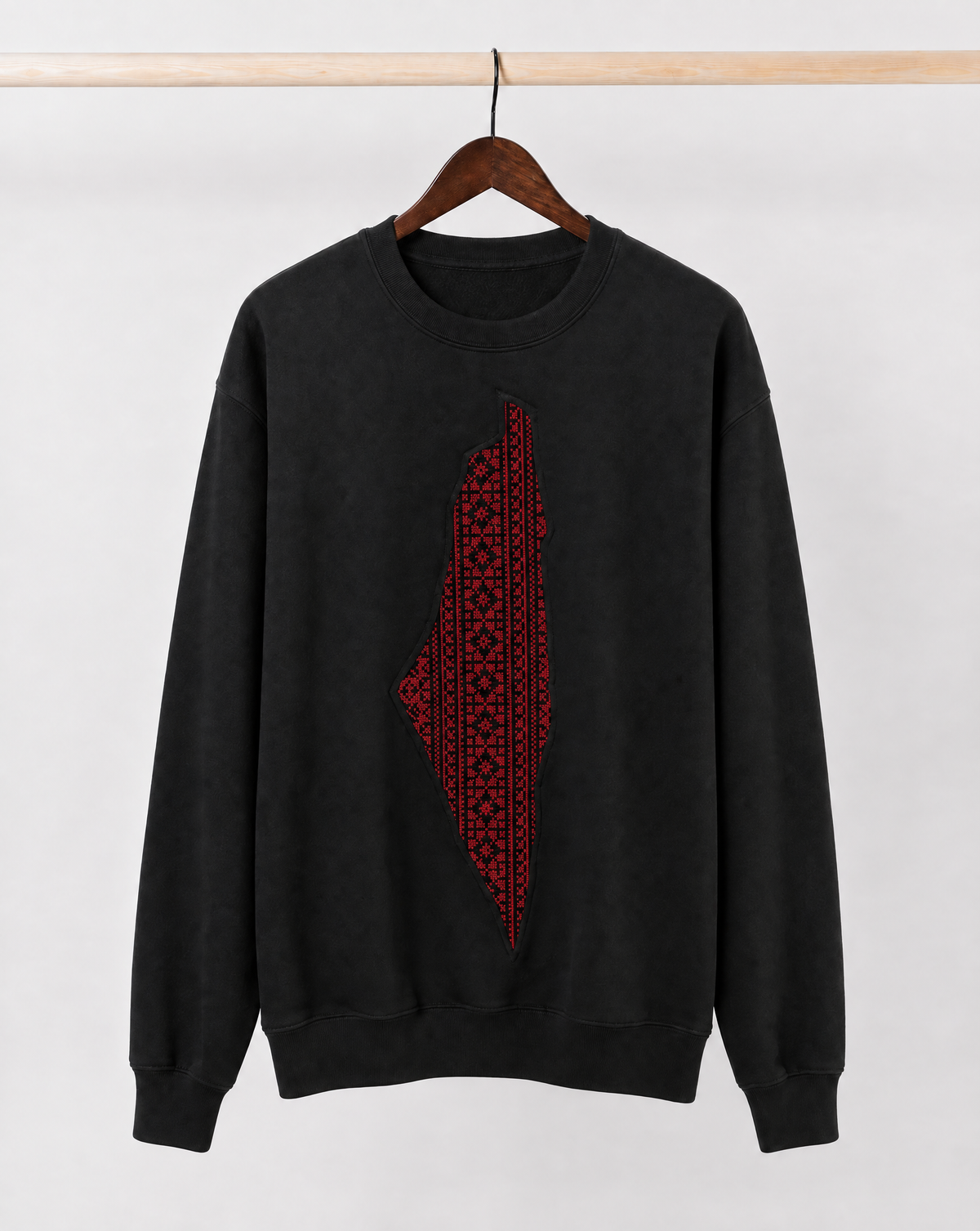 Handcut Palestine Tatreez Map Sweatshirt