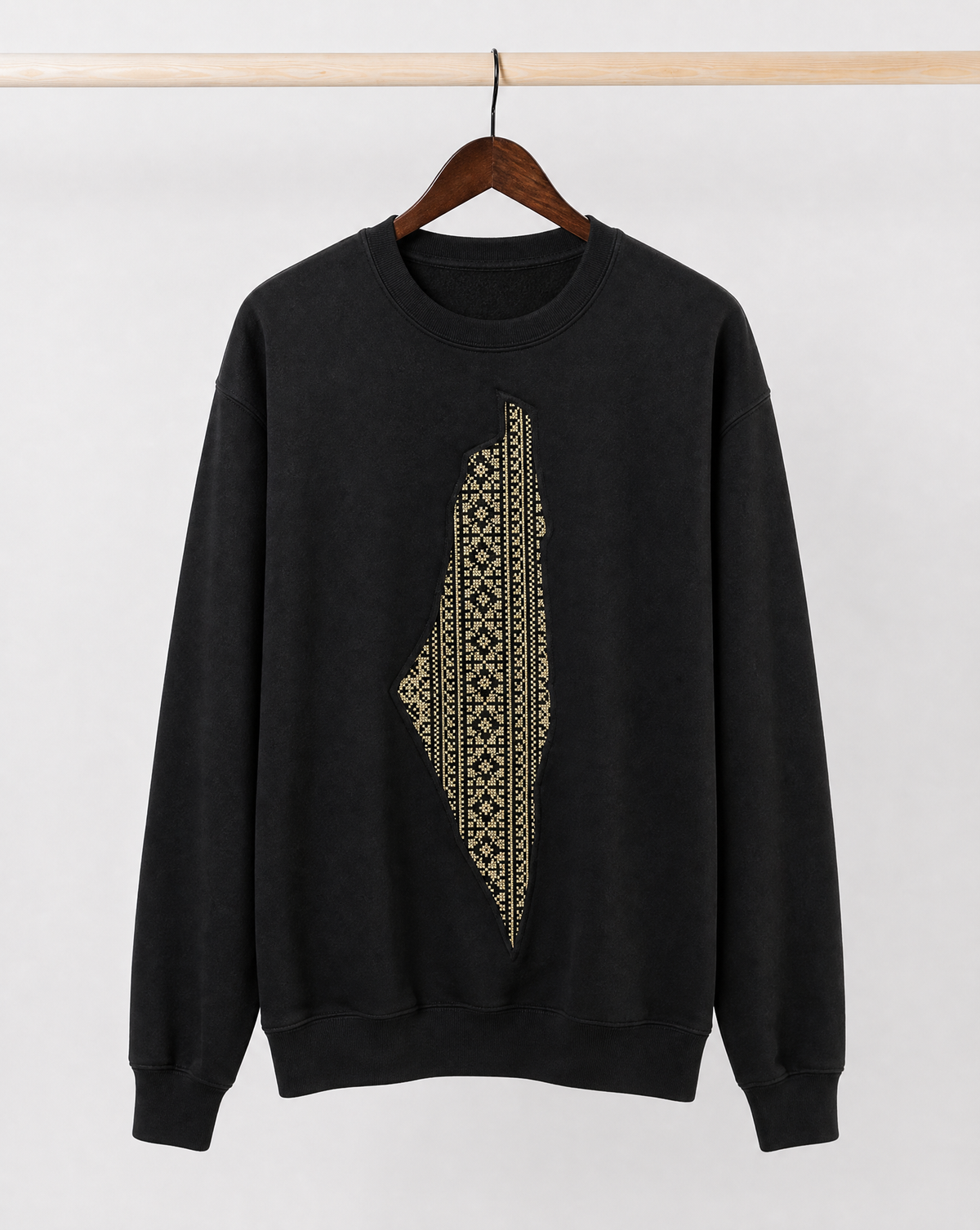 Handcut Palestine Tatreez Map Sweatshirt