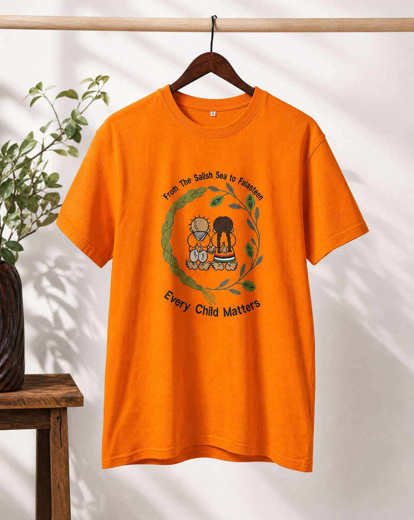 From The Salish Sea to Falasteen — Orange T-Shirt