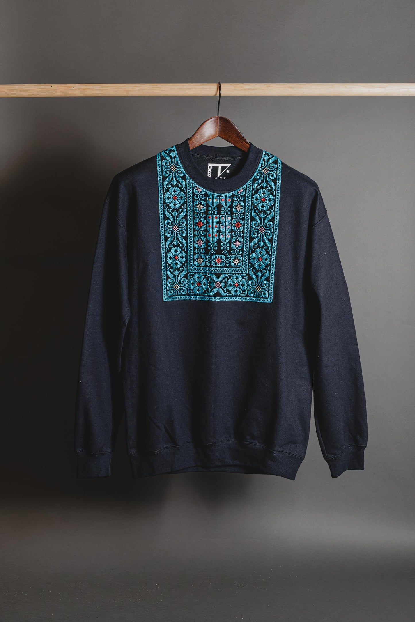Thobe-Inspired Tatreez Collar Sweatshirts | Modern Palestinian Embroidery